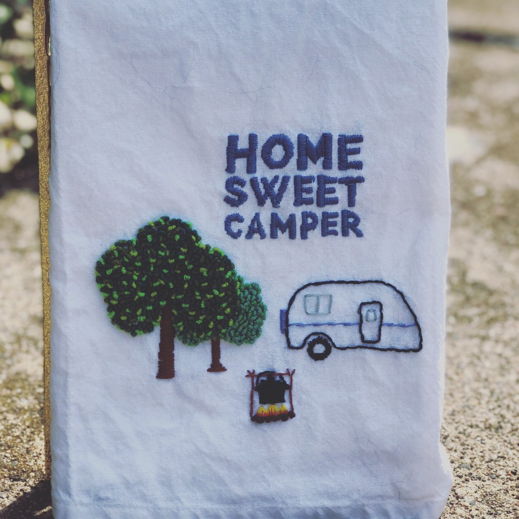 Home Sweet Camper Tea Towel