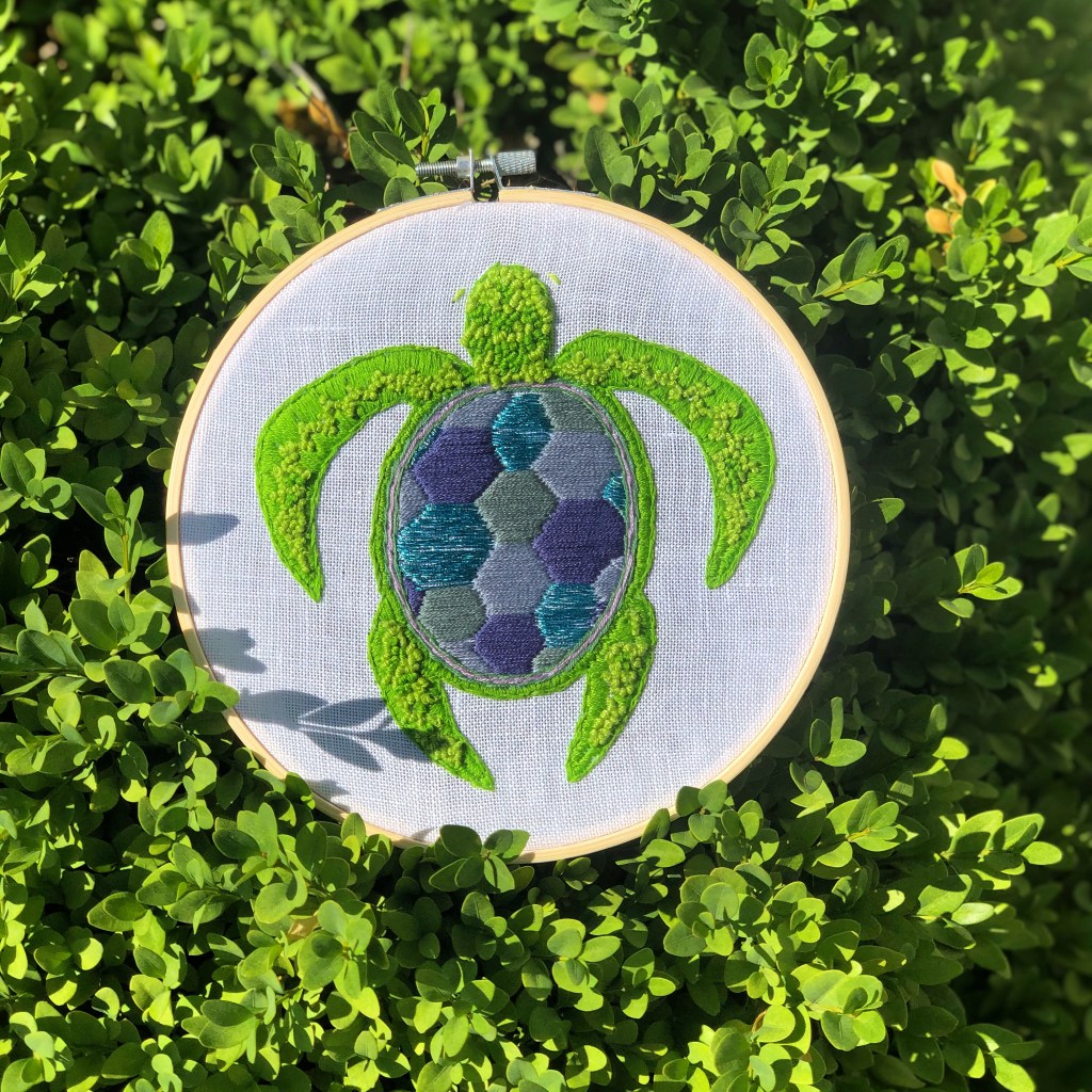 Sea Turtle - Custom Hoop