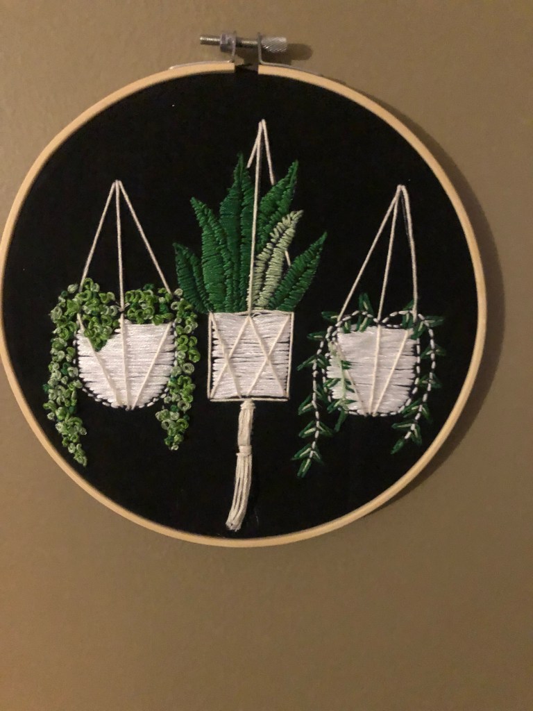 Hanging Florals - Custom Hoop