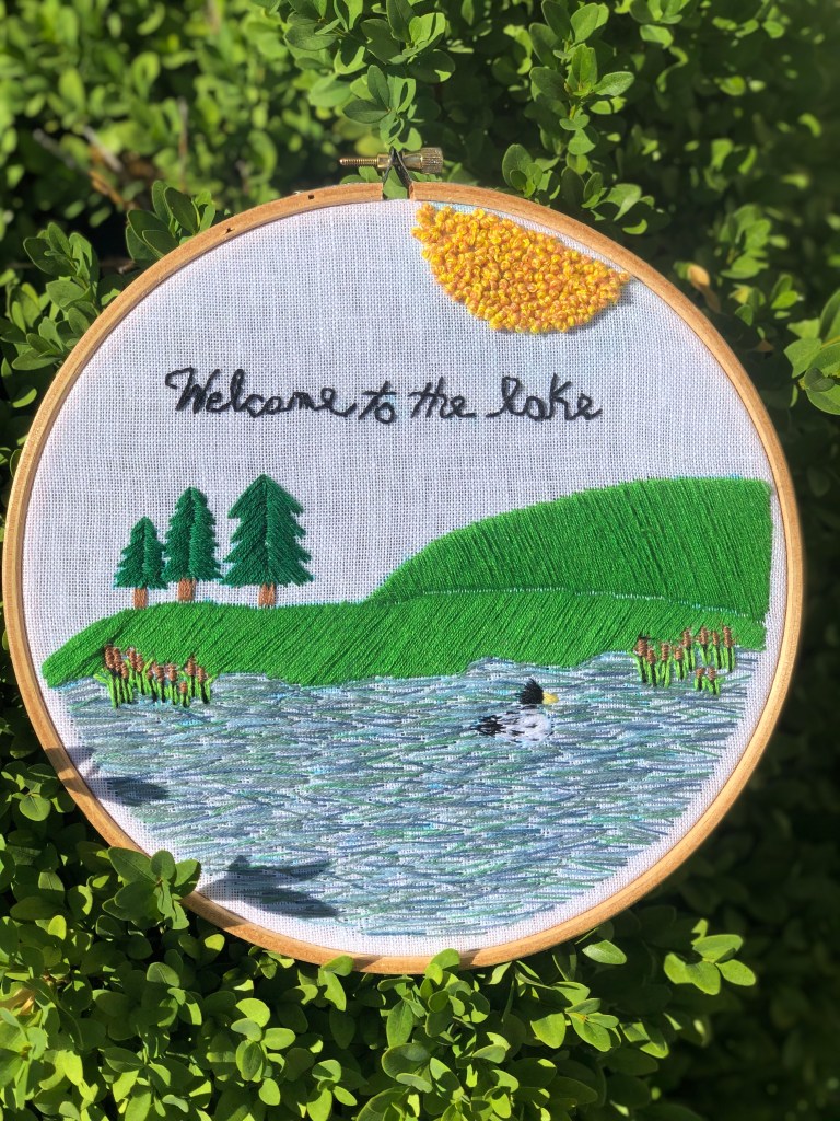 Welcome to the Lake - Custom Hoop