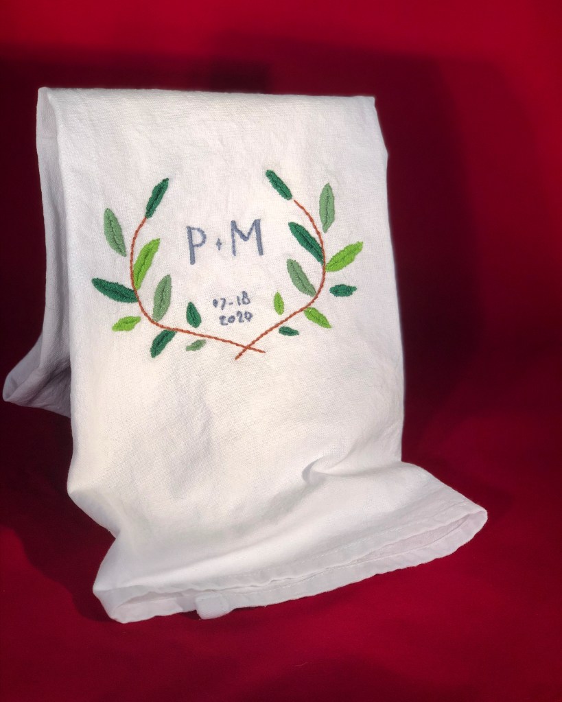 Custom Monogram Tea Towel